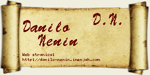 Danilo Nenin vizit kartica